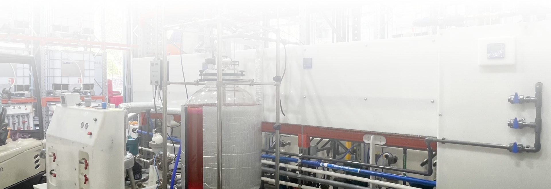 Processing equipment and reaction vessels inside the PRiSM demonstration facility